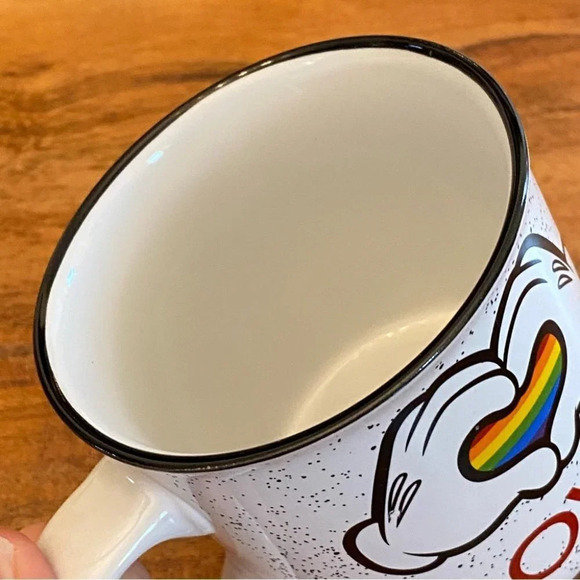 Disney Mickey Rainbow Heart Hands Pride Love Mug 20oz - Picture 6 of 11
